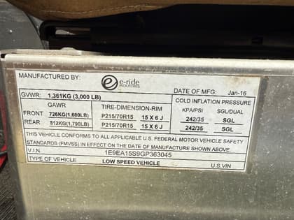 2016 ERIDE INDUSTRIES EXV2 PATRIOT