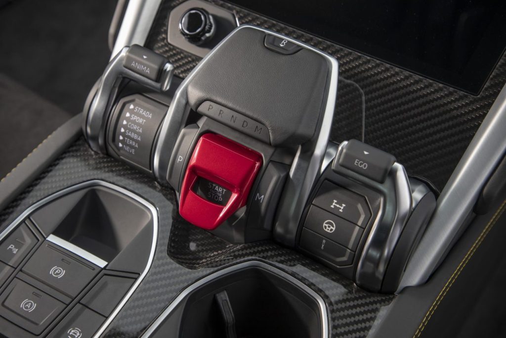 lamborghini urus interior drive mode selector