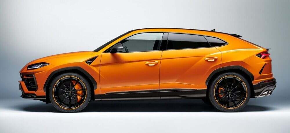 The Lamborghini Urus Exterior in Arancio Borealis