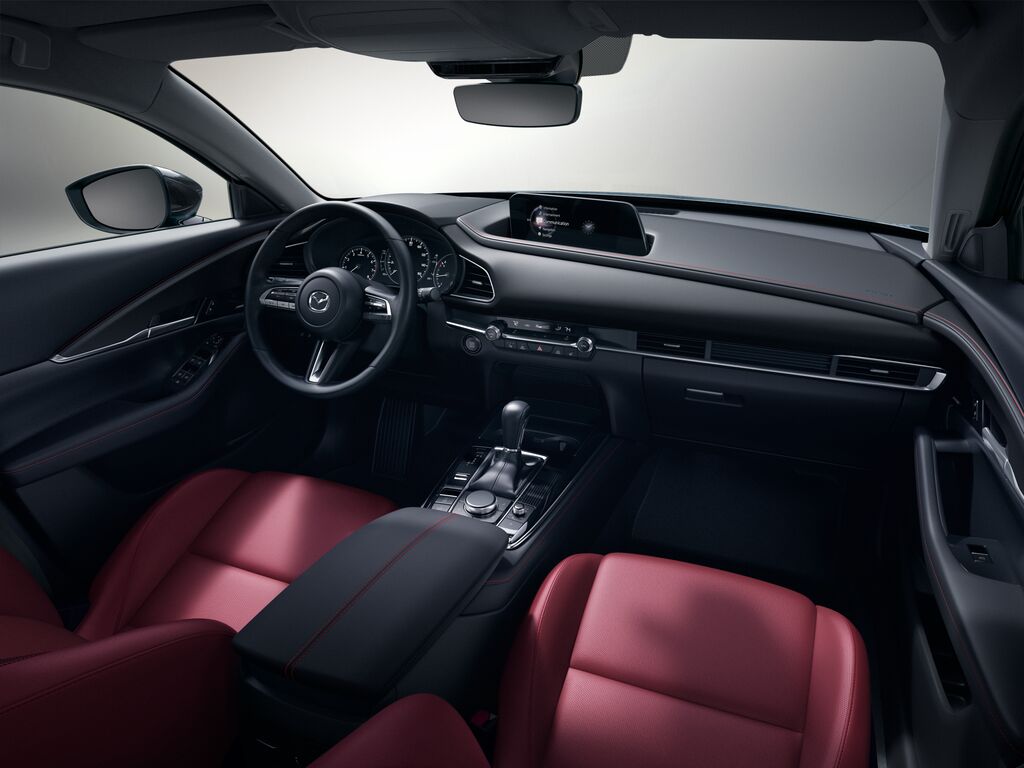 mazda CX suv asientos interiores rojo negro