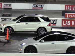 SUV Drag Race: Tesla Model Y Races Turbocharged Mercedes