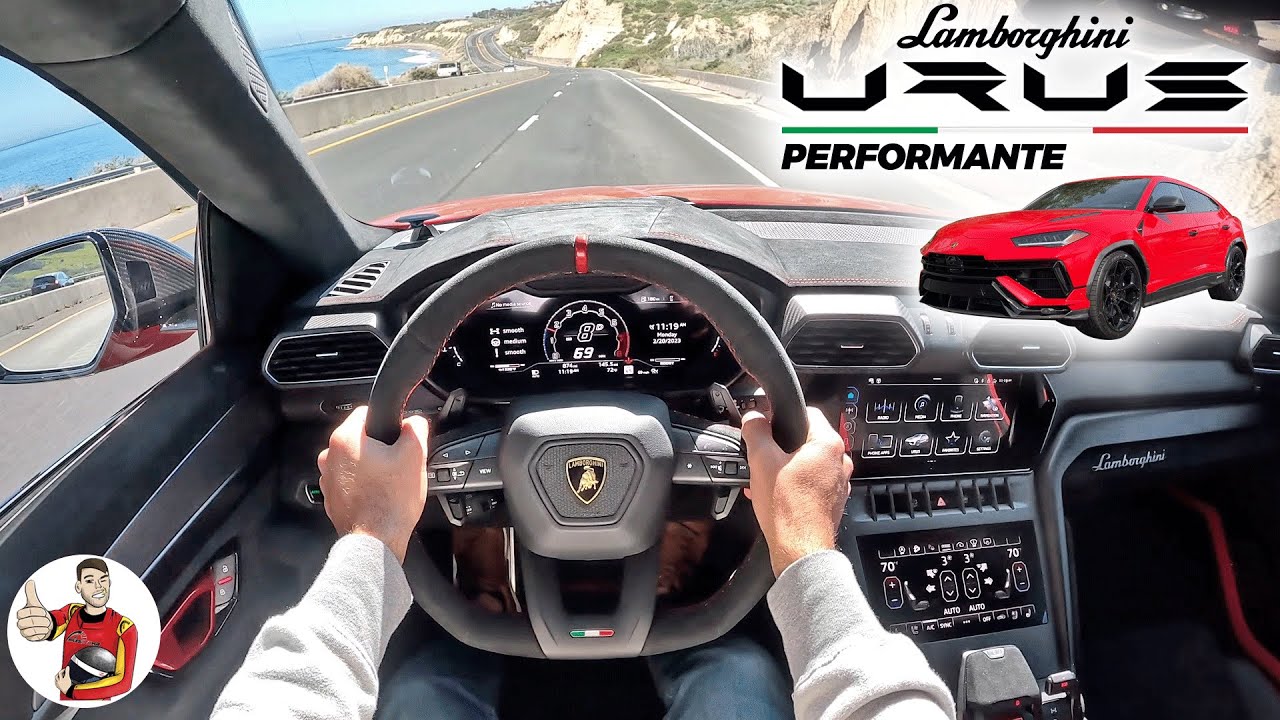 Obtenga un POV virtual de conducción del SUV Lamborghini Urus Performante