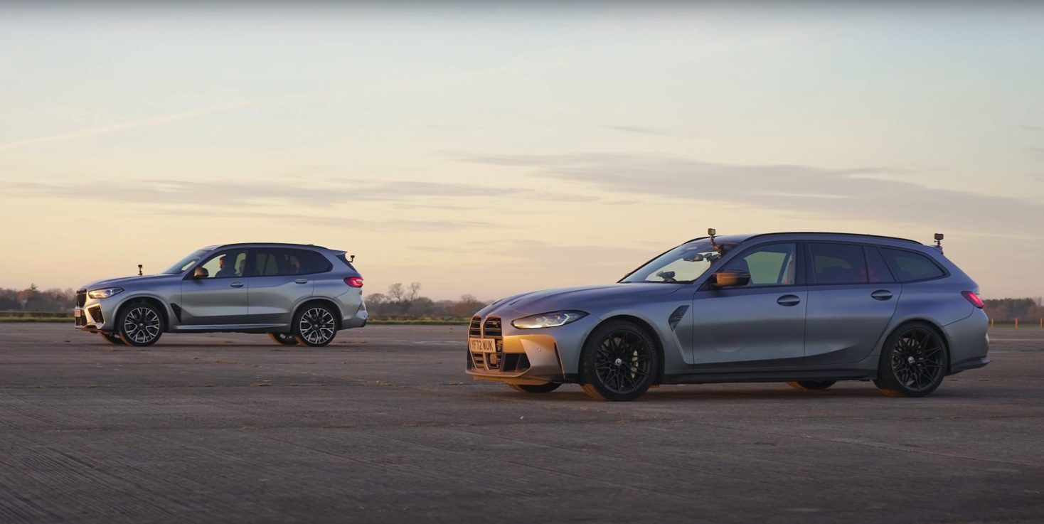 Carwow Drag Race: X5M Competition SUV Vs. M3 Touring Wagon