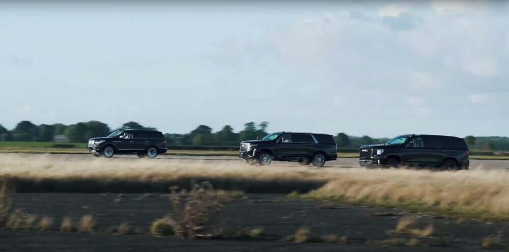 Carwow Large SUV Drag Race: Denali, Escalade and Navigator