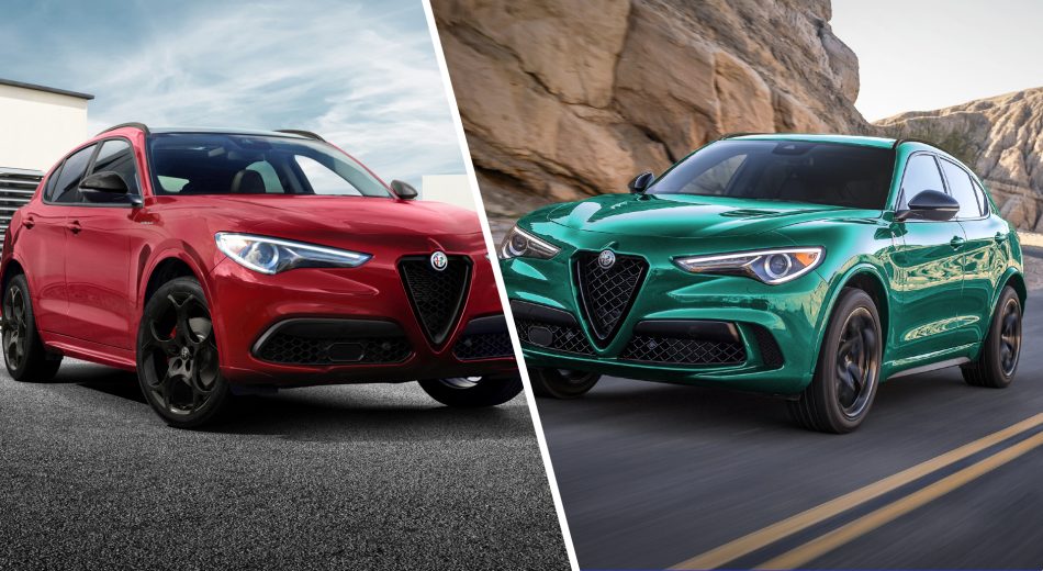 Vergleich der SUVs Alfa Romeo Stelvio und Stelvio Quadrifoglio