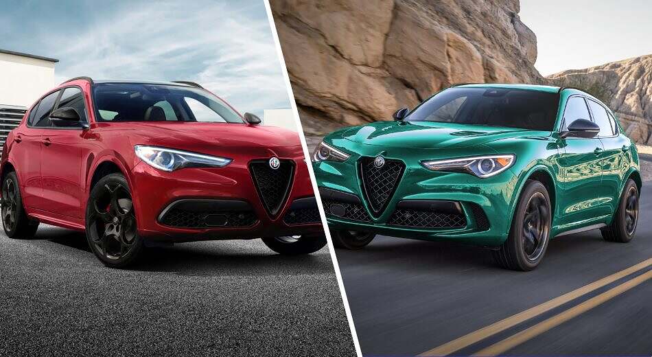 Vergleich der SUVs Alfa Romeo Stelvio und Stelvio Quadrifoglio